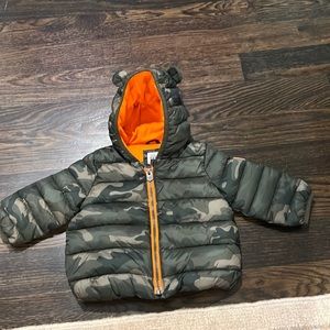 Camo puffer jacket 6-12 months